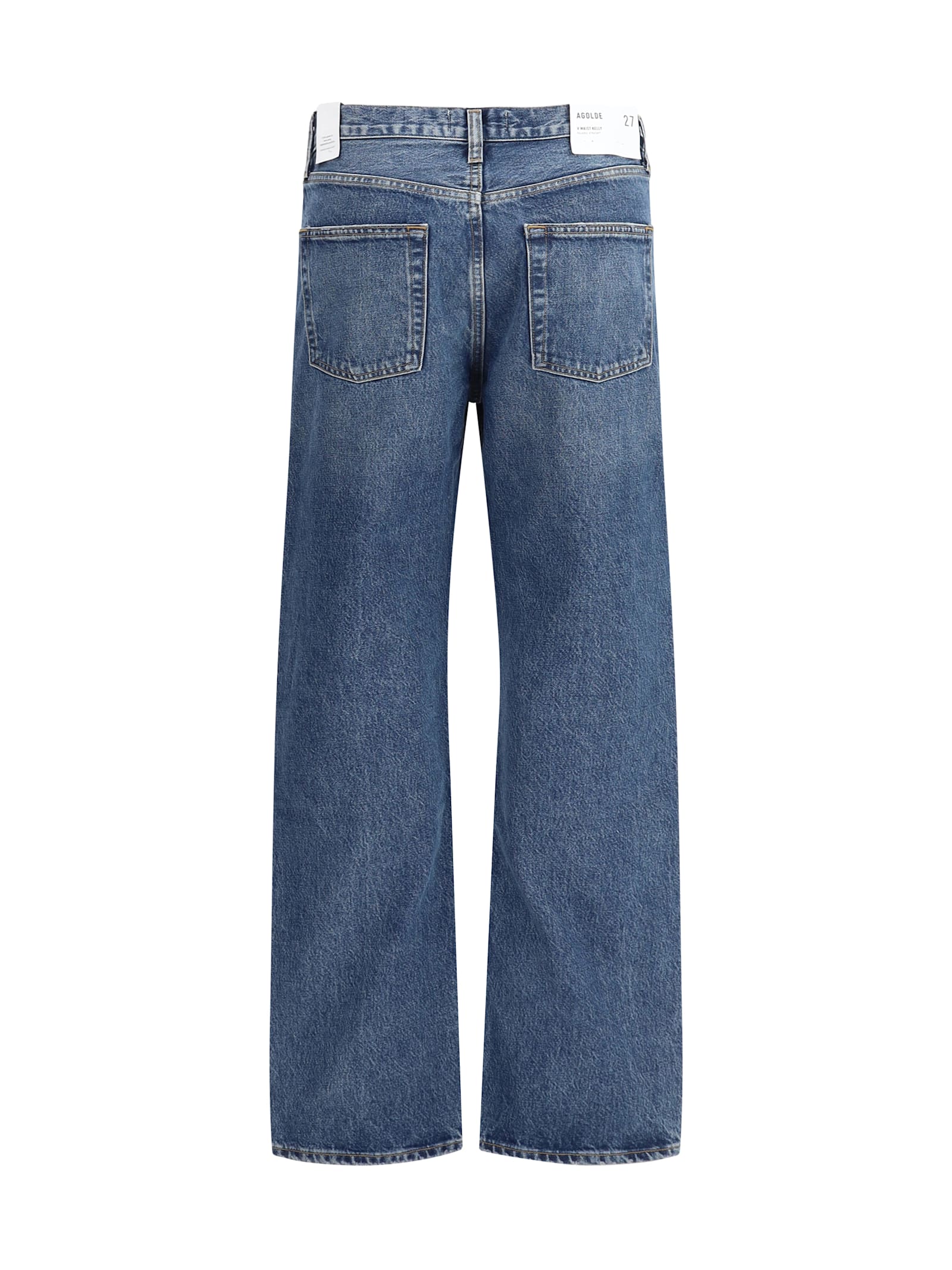 Agolde Kelly Jeans Comfortable V-front In Blue