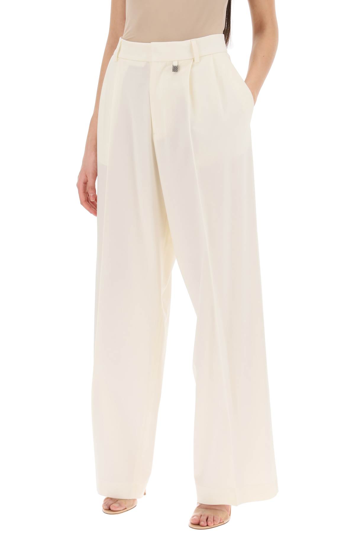 Shop Giuseppe Di Morabito Tailoring Pants In Light Wool In Neutrals