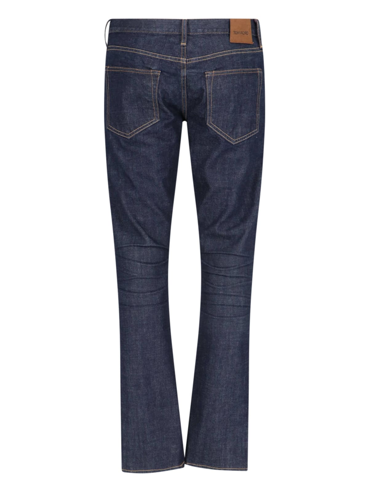 Tom Ford Contrast-stitching Straight-leg Jeans In Blue