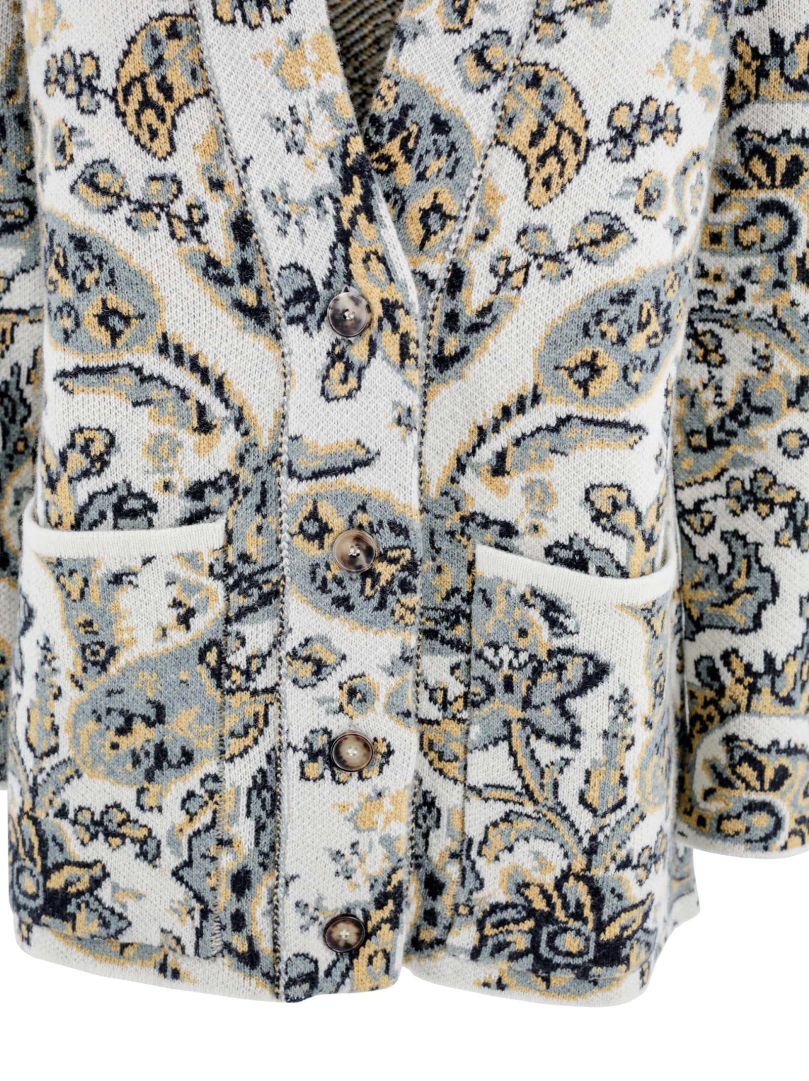 Shop Etro Floral-jacquard Cardigan