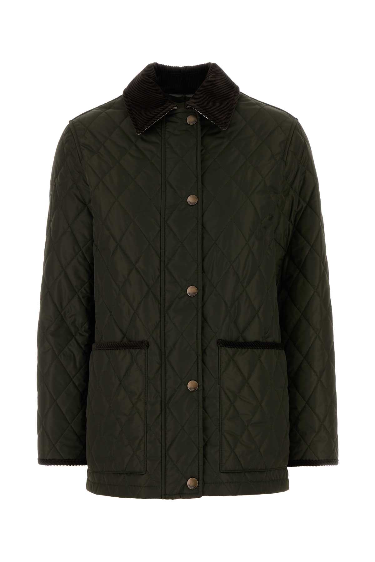 【関税&送料込】Burberry Army Green Nylon Jacket Burberry Army Green Nylon Jacket In Black | ModeSens