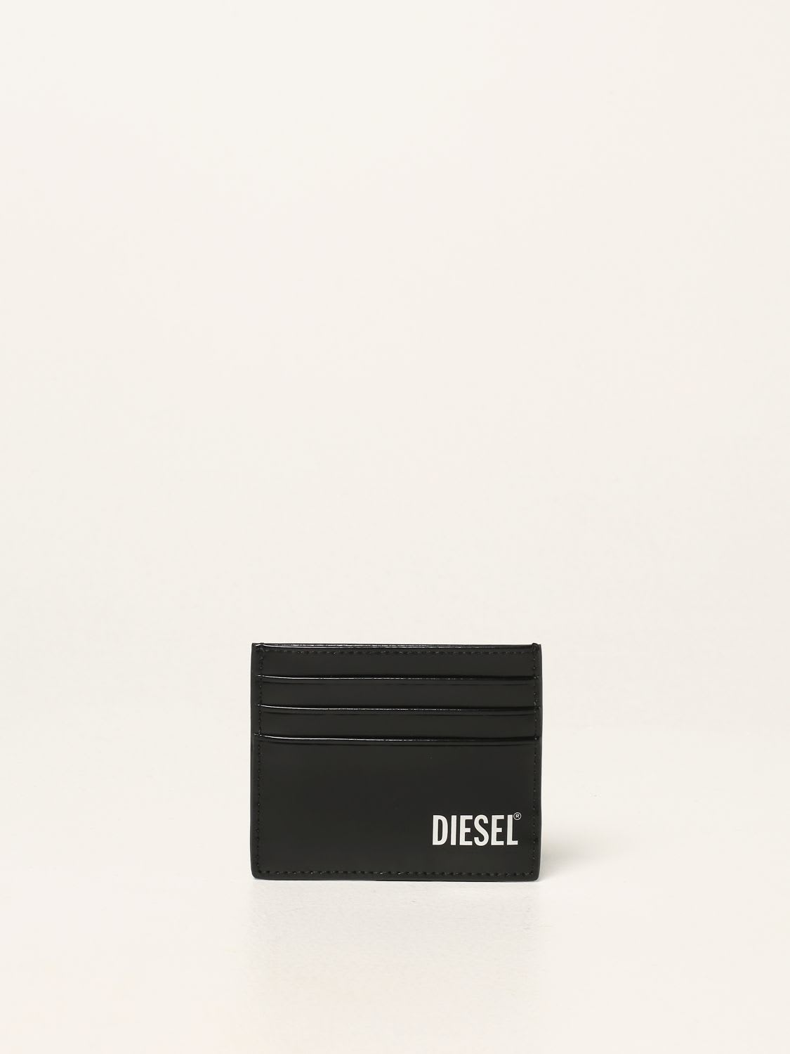 Diesel Wallet Diesel Credit Card Holder In Brushed Leather