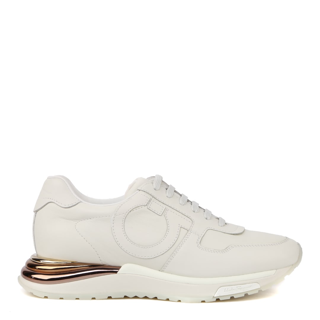 Salvatore Ferragamo Brooklyn White Leather Sneaker