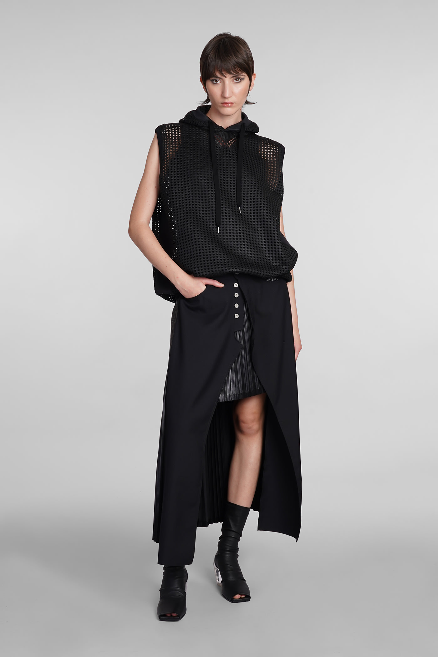 Shop Junya Watanabe Sweatshirt In Black Polyester