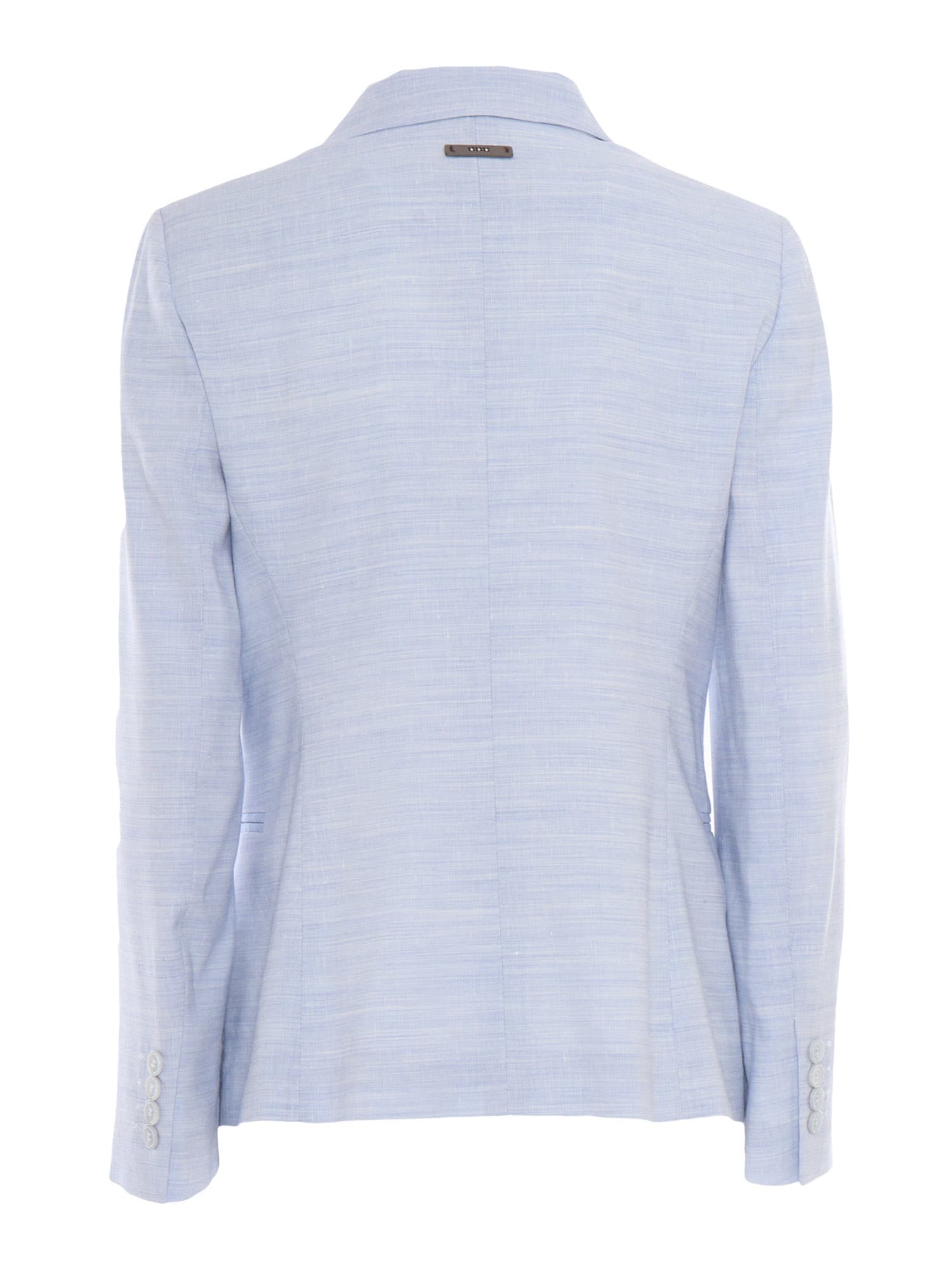 Peserico Pointed Lapel Suit Jacket In Blue