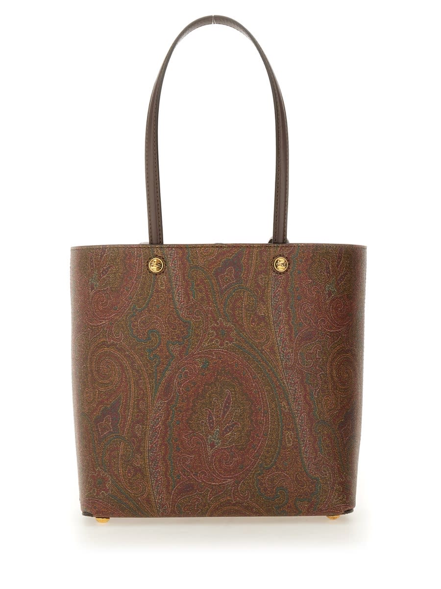 Shop Etro Essential Bag In Brown