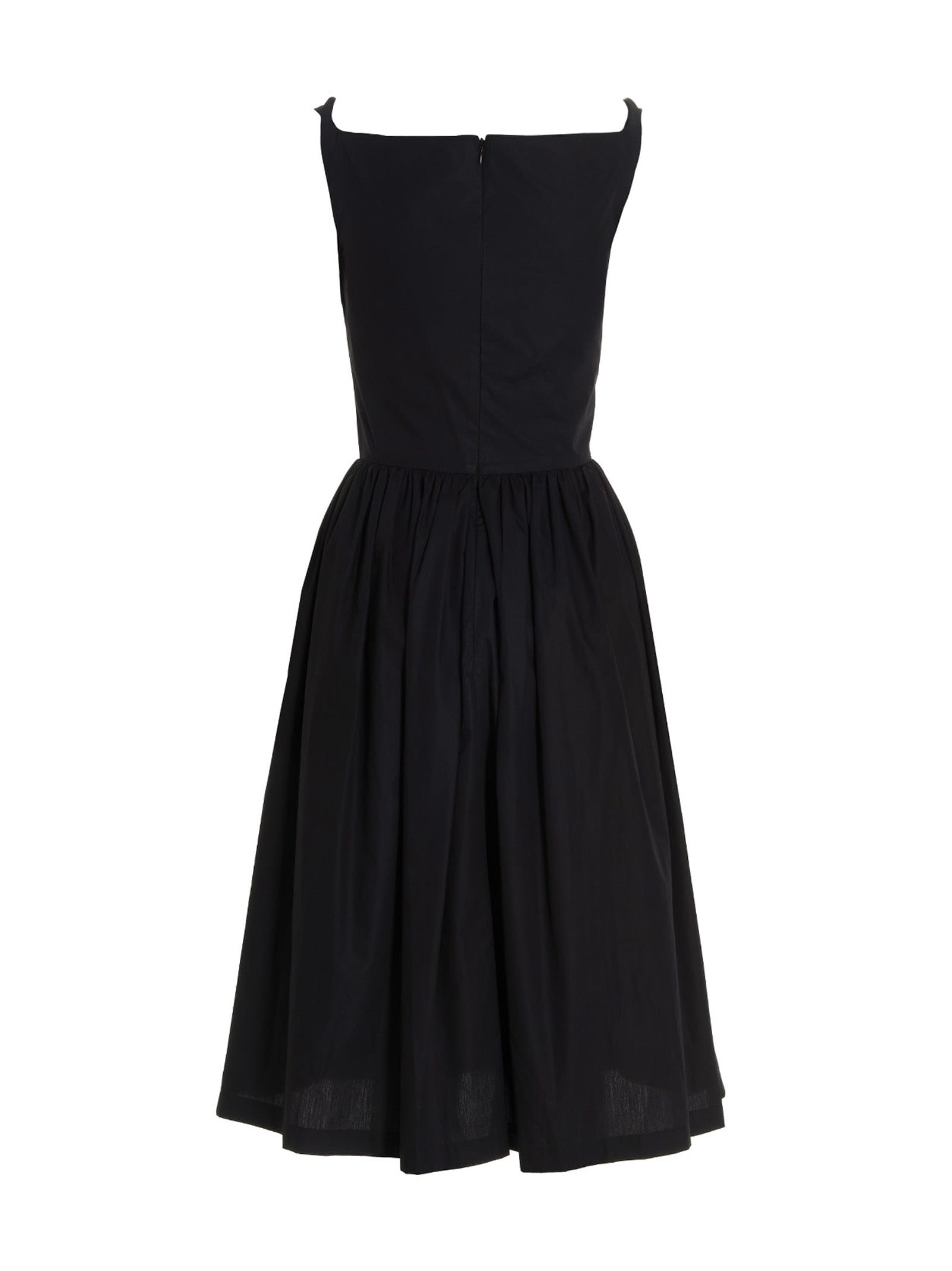 Vivienne Westwood Asymmetrical Midi Dress In Black