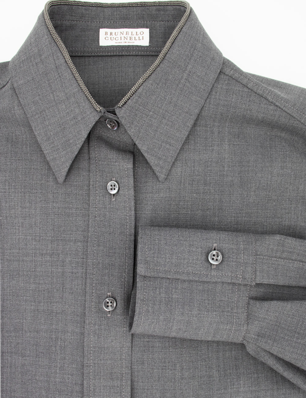 Shop Brunello Cucinelli Shirt In Grigio Lignite