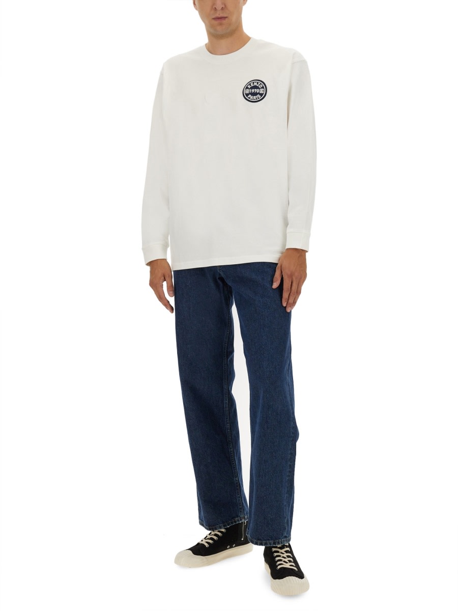 Kenzo Long-sleeved T-shirt In White
