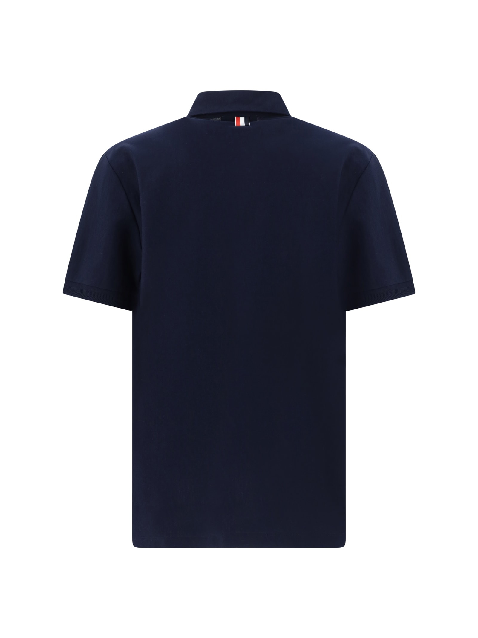Shop Thom Browne Polo Shirt In Navy