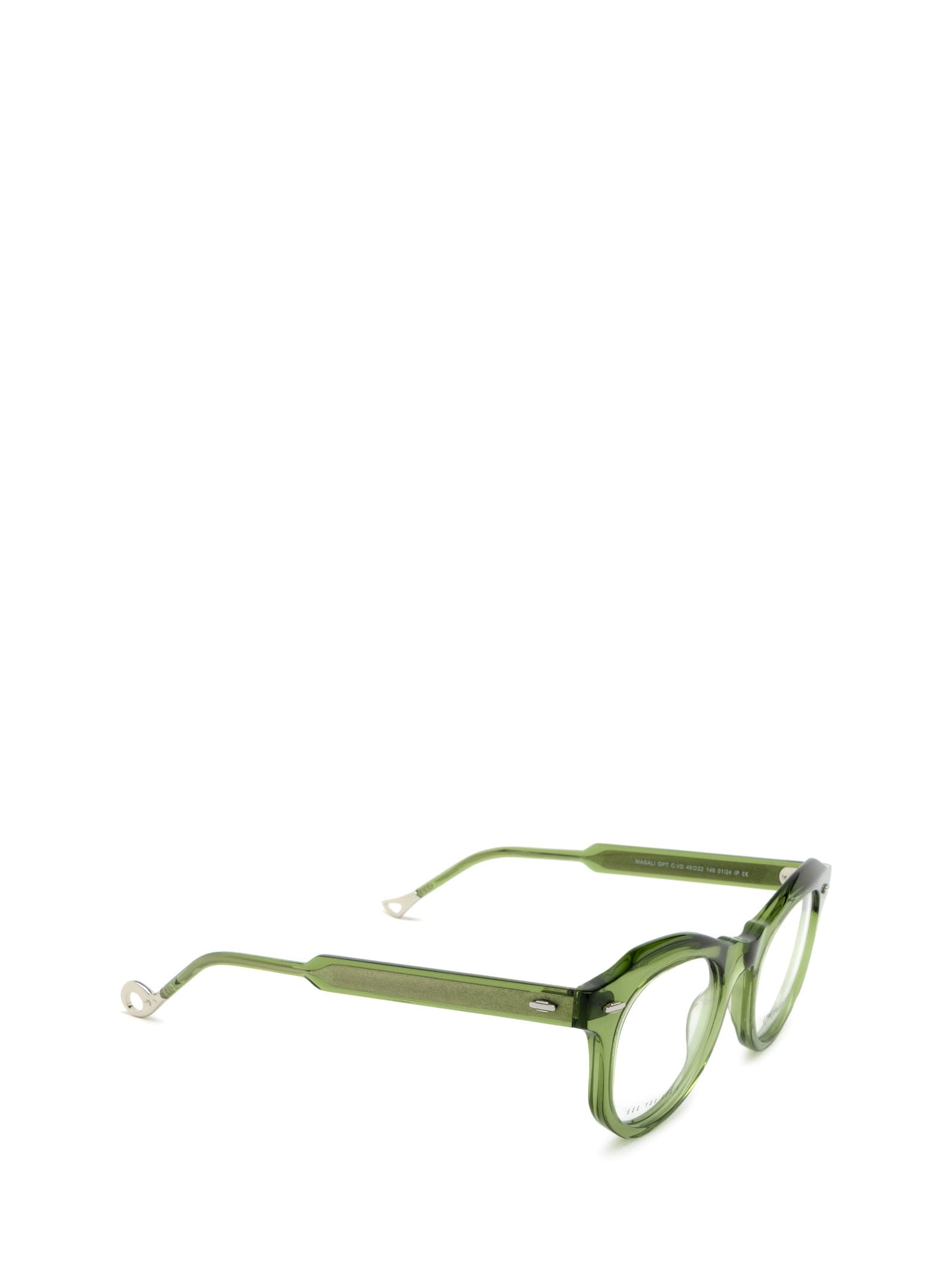 Shop Eyepetizer Magali Opt Transparent Green Glasses