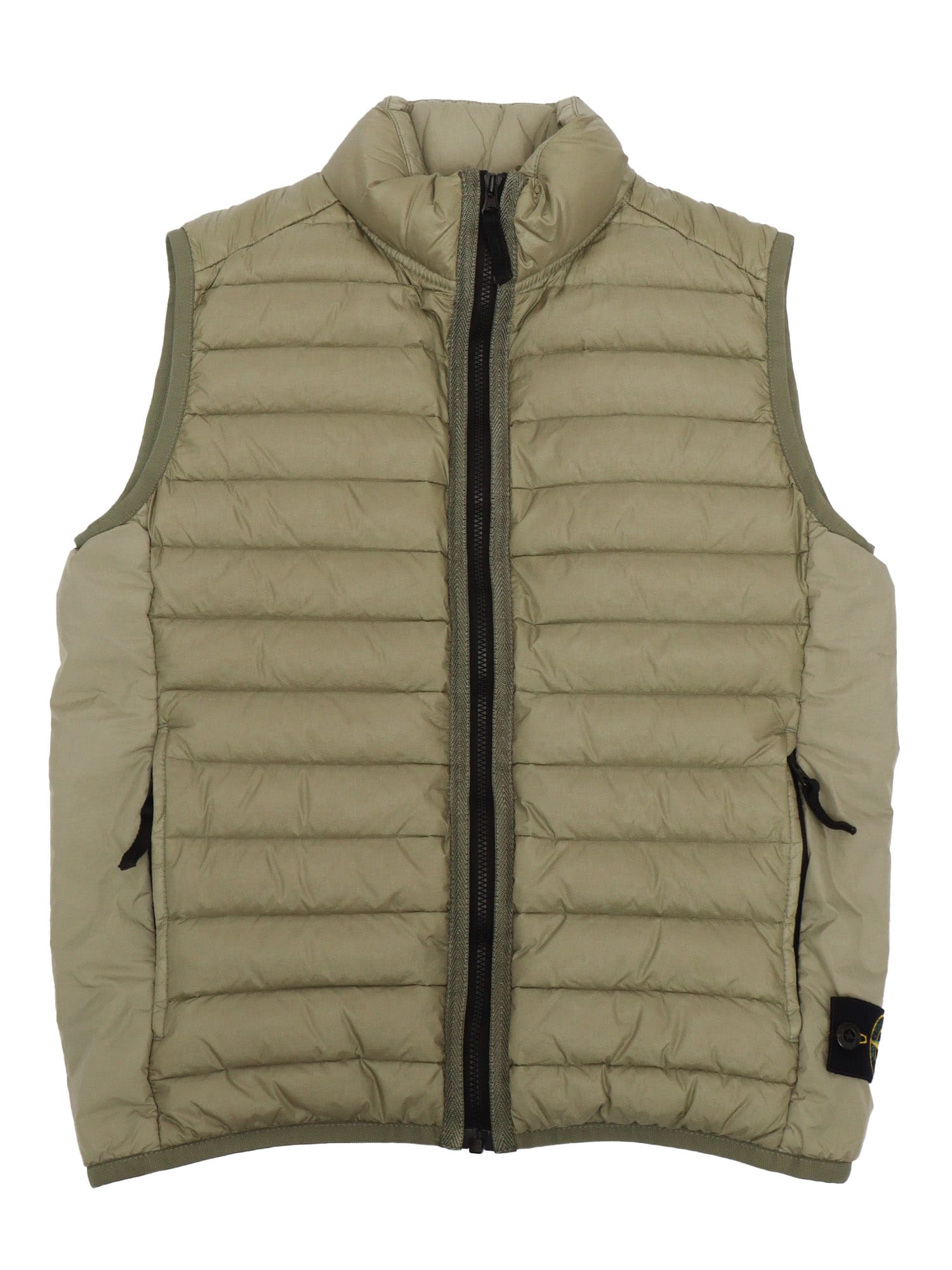 Stone Island Down Jacket In Brown