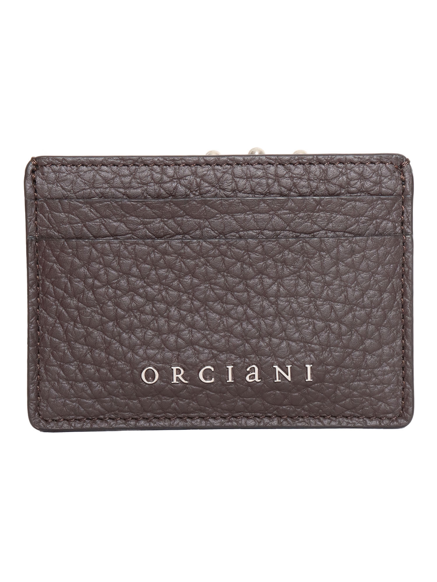 Orciani Soft Card Holder In Brown
