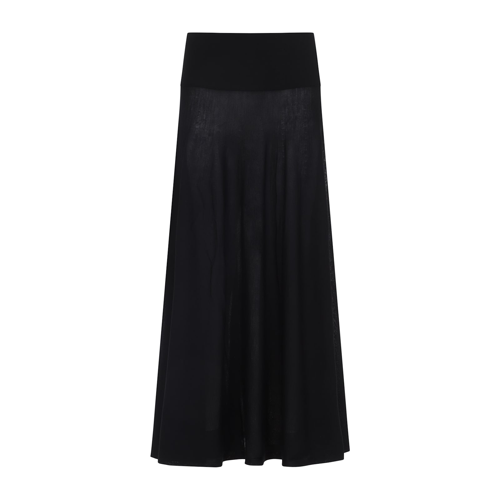 Alaïa Alaia Merino Wool Maxi Skirt In Black