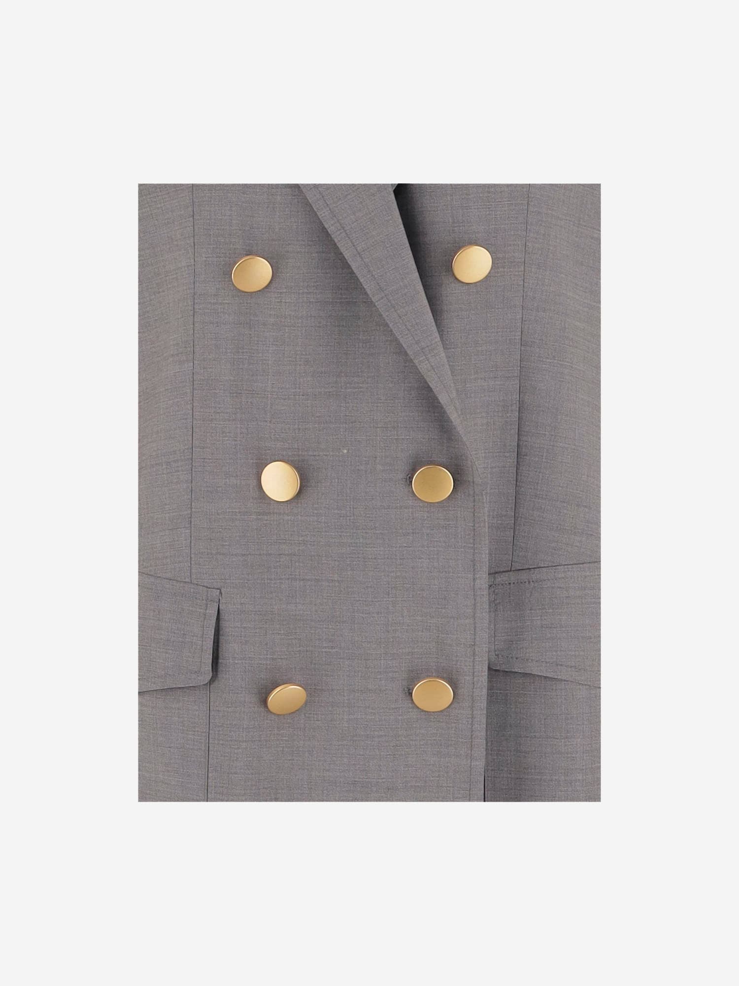 Shop Tagliatore Sleeveless Double-breasted Coat In Grey