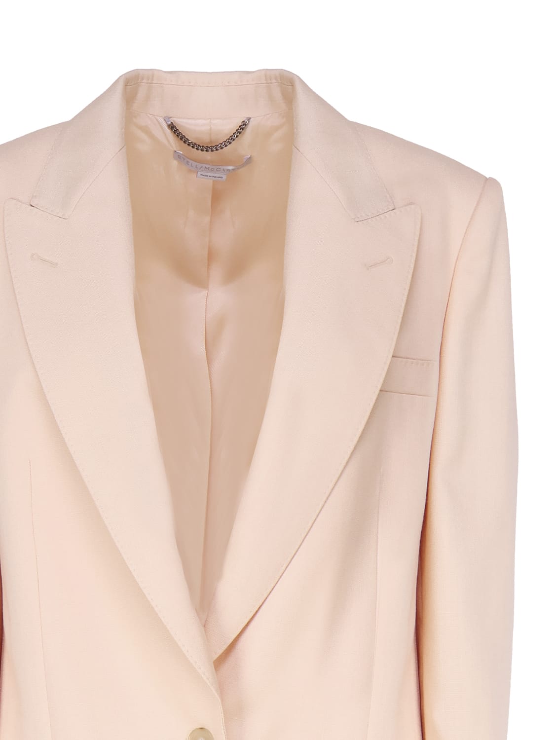 Shop Stella Mccartney Single-breasted Blazer In Peach