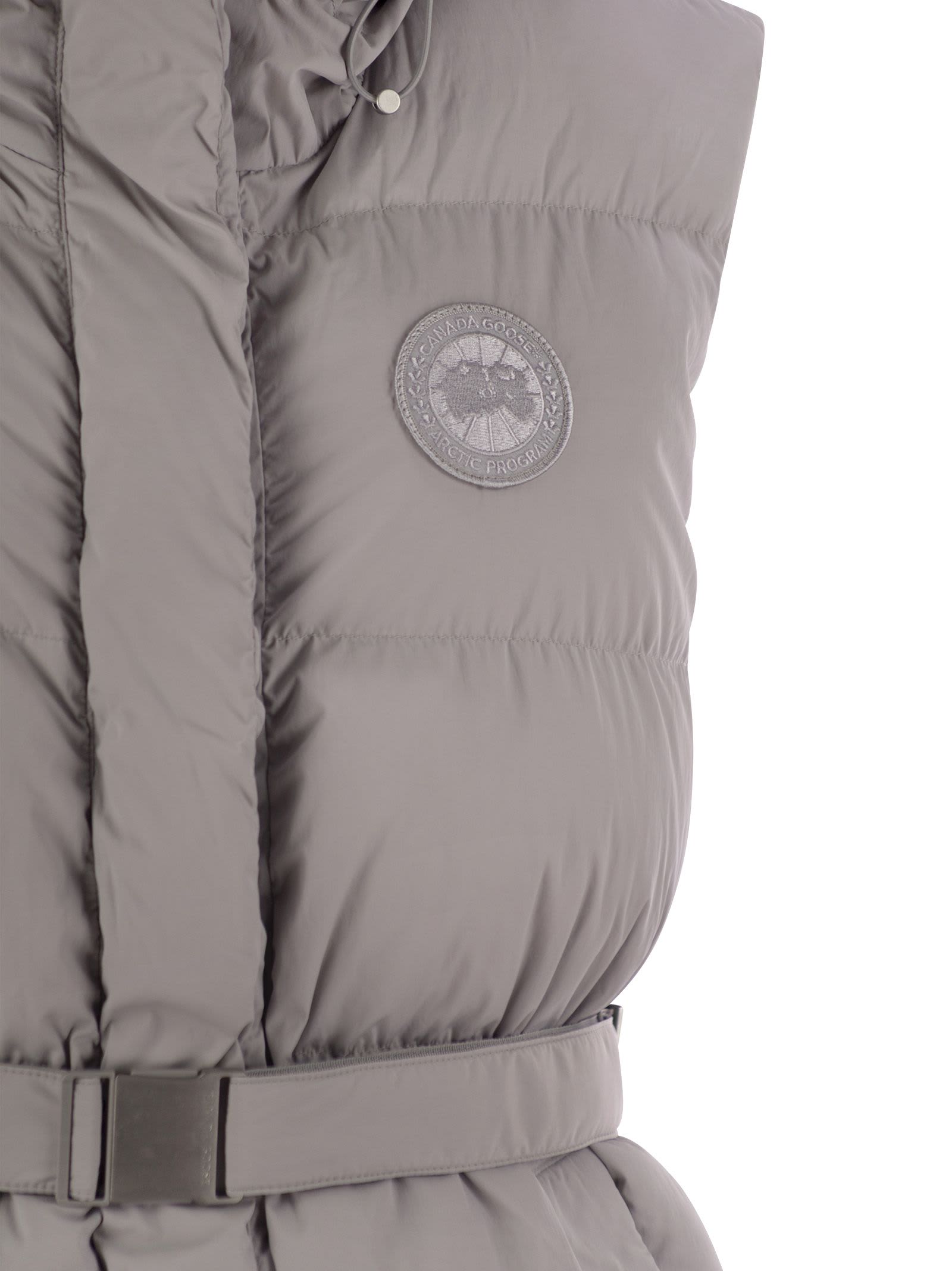 Shop Canada Goose Rayla - Hooded Padded Waistcoat In Grey