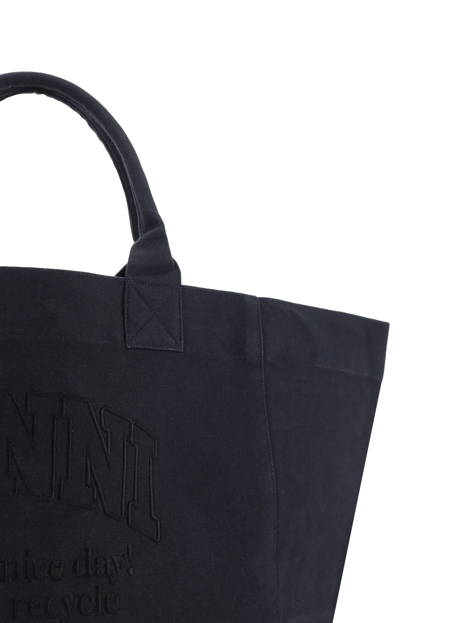 Shop Ganni Shoulder Bag In Phantom