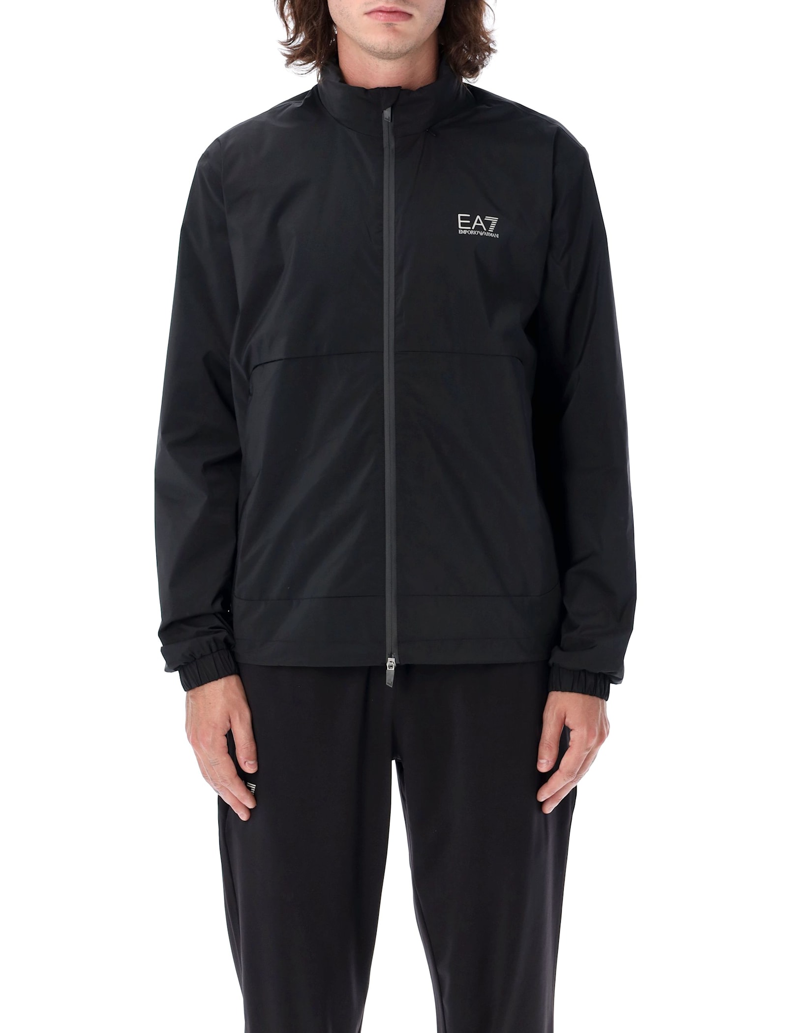 Shop Ea7 Logo Windjacket In Black