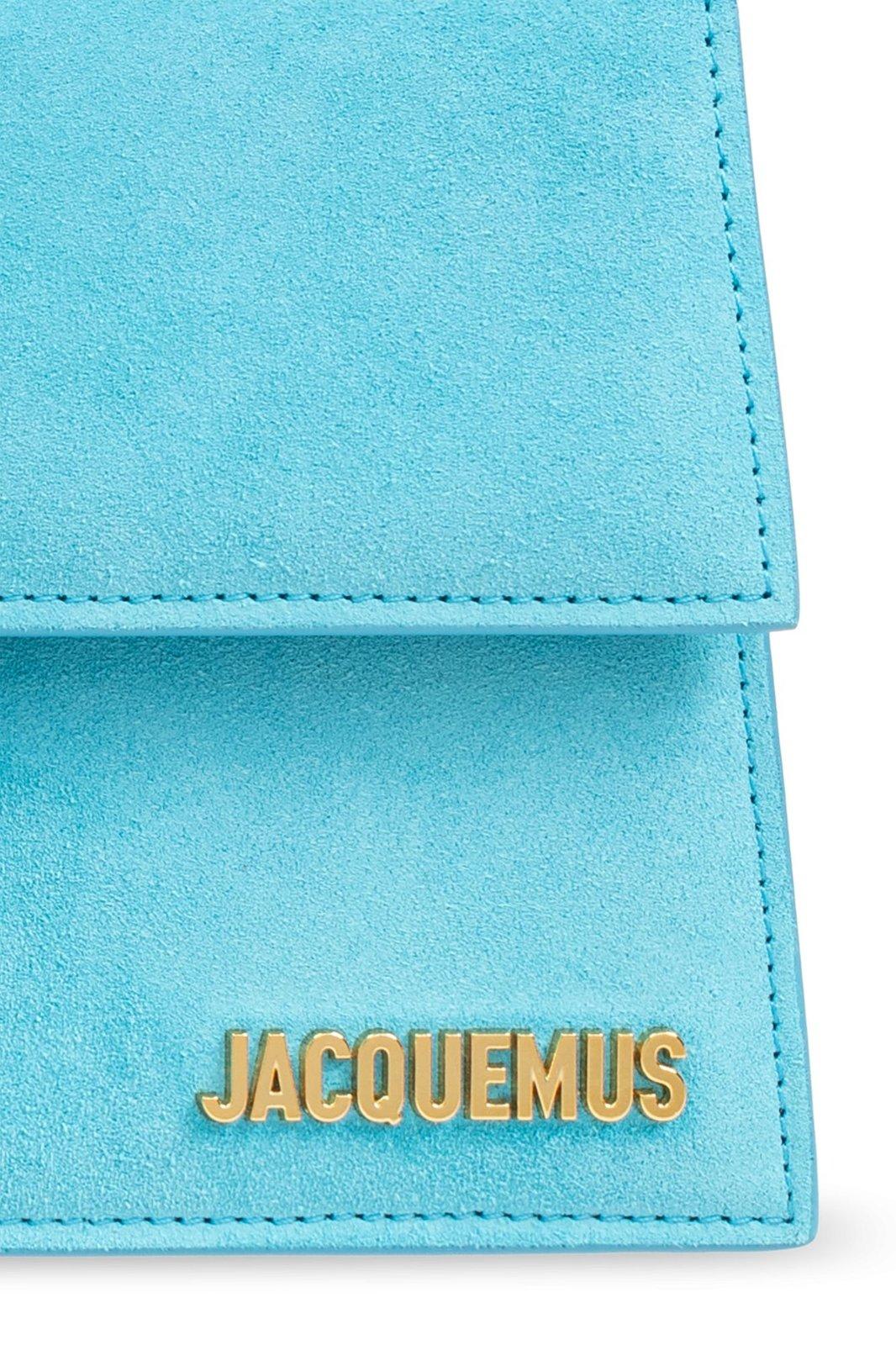 Shop Jacquemus Le Grand Bambino Shoulder Bag In Clear Blue