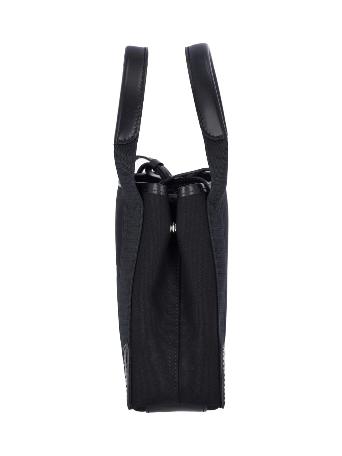 Shop Balenciaga Navy Cabas Xs Tote Bag In Black