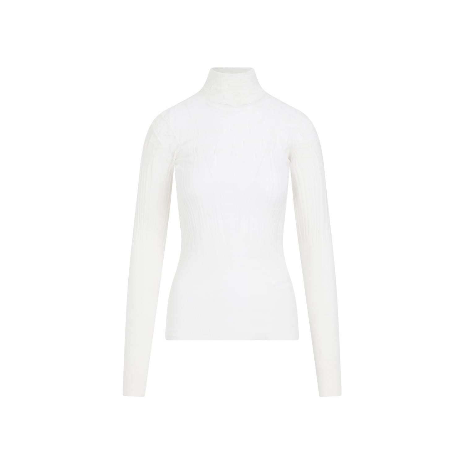 Shop Bottega Veneta Cotton Top In Chalk