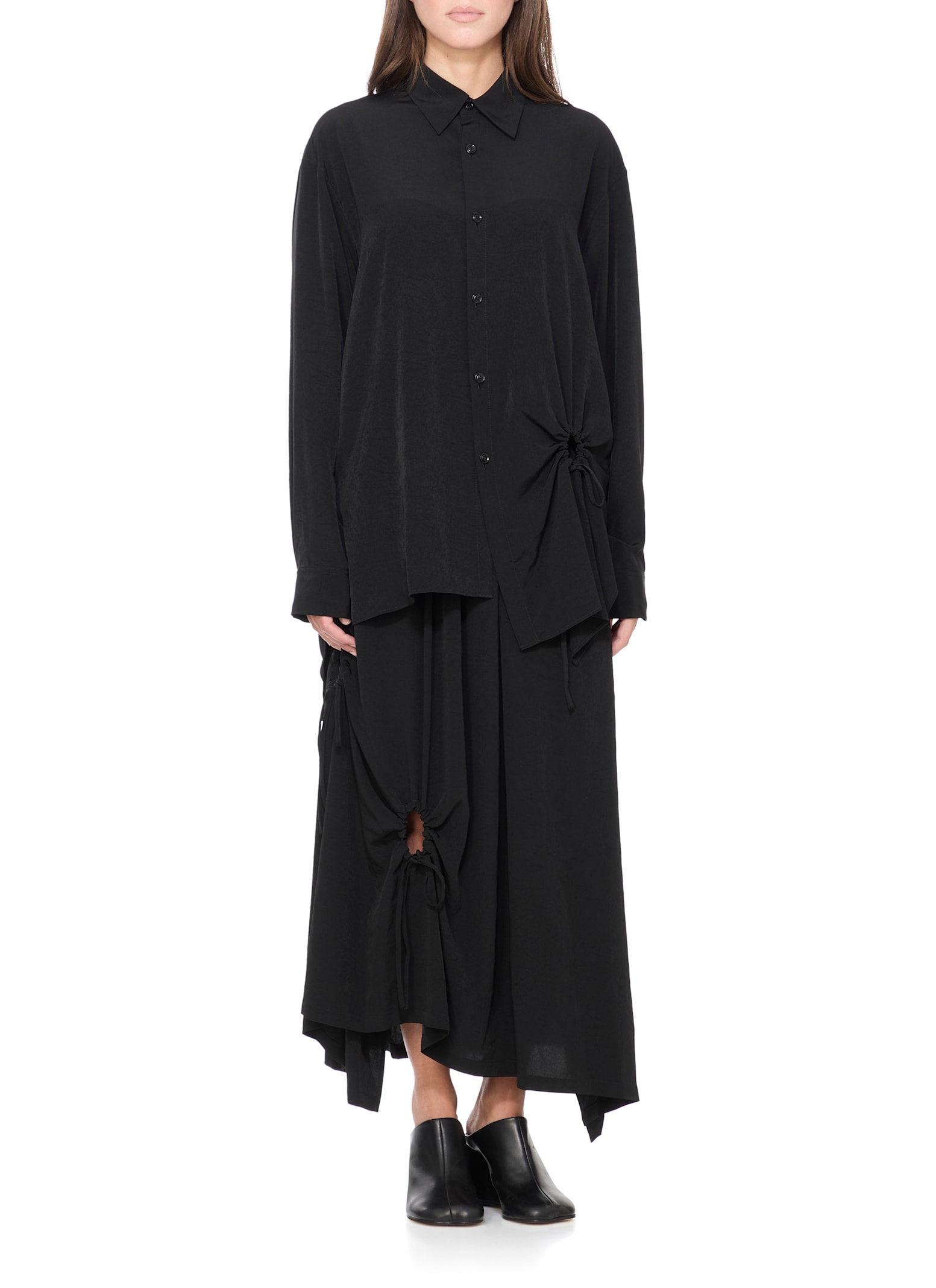 Y's Shirt With Cut Out Details In Black