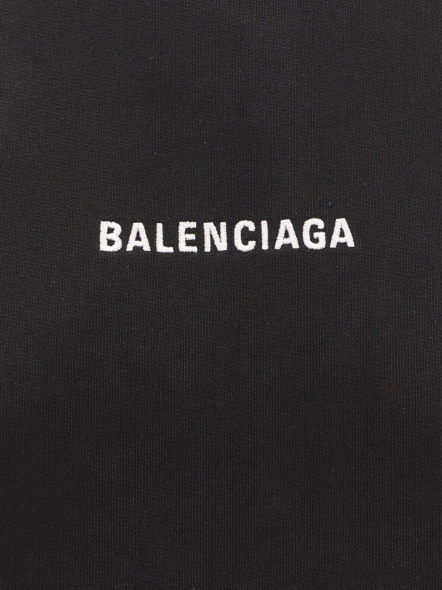 Shop Balenciaga Logos Hoodie In Black