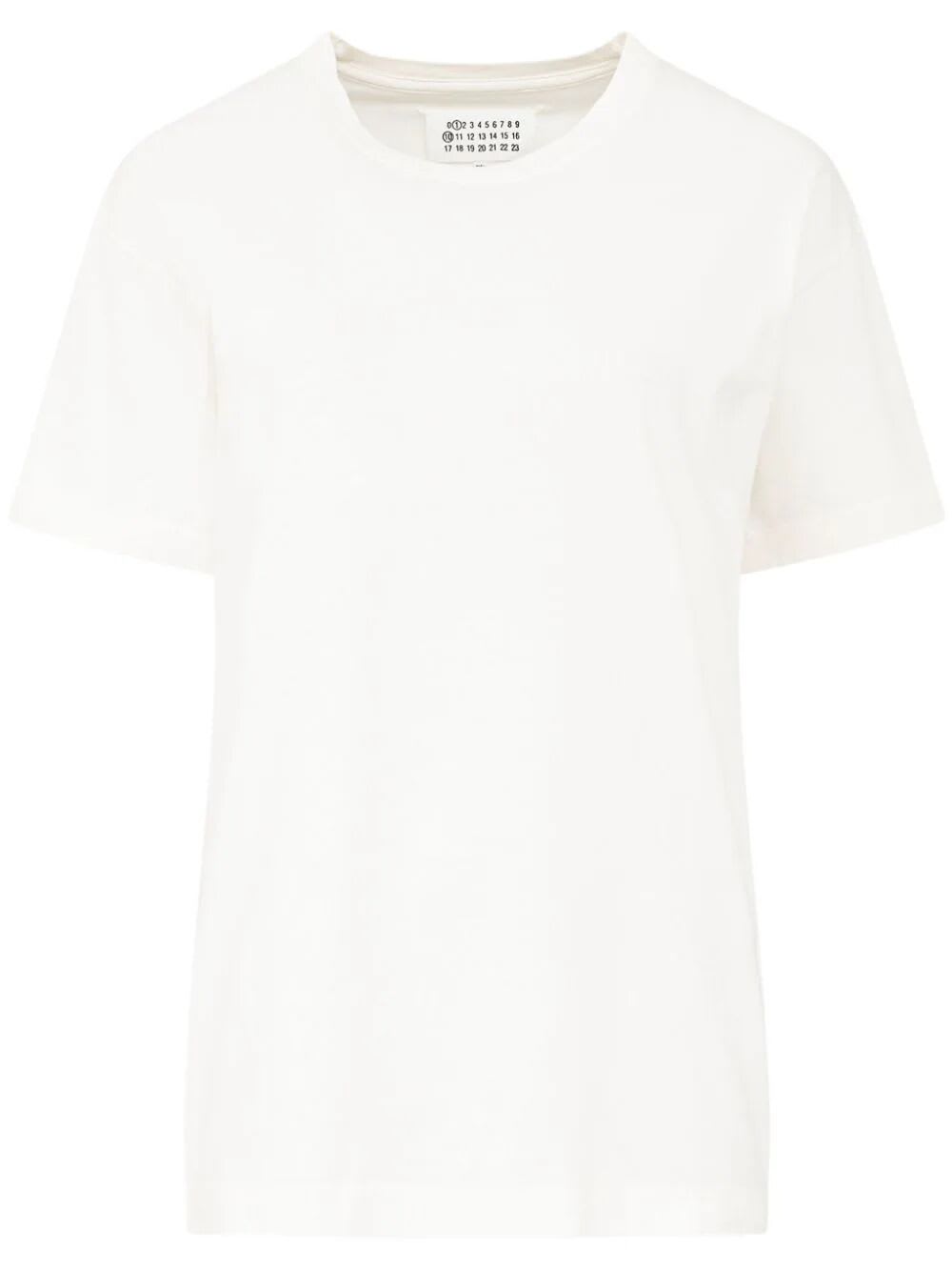 Shop Maison Margiela T-shirt In Off White