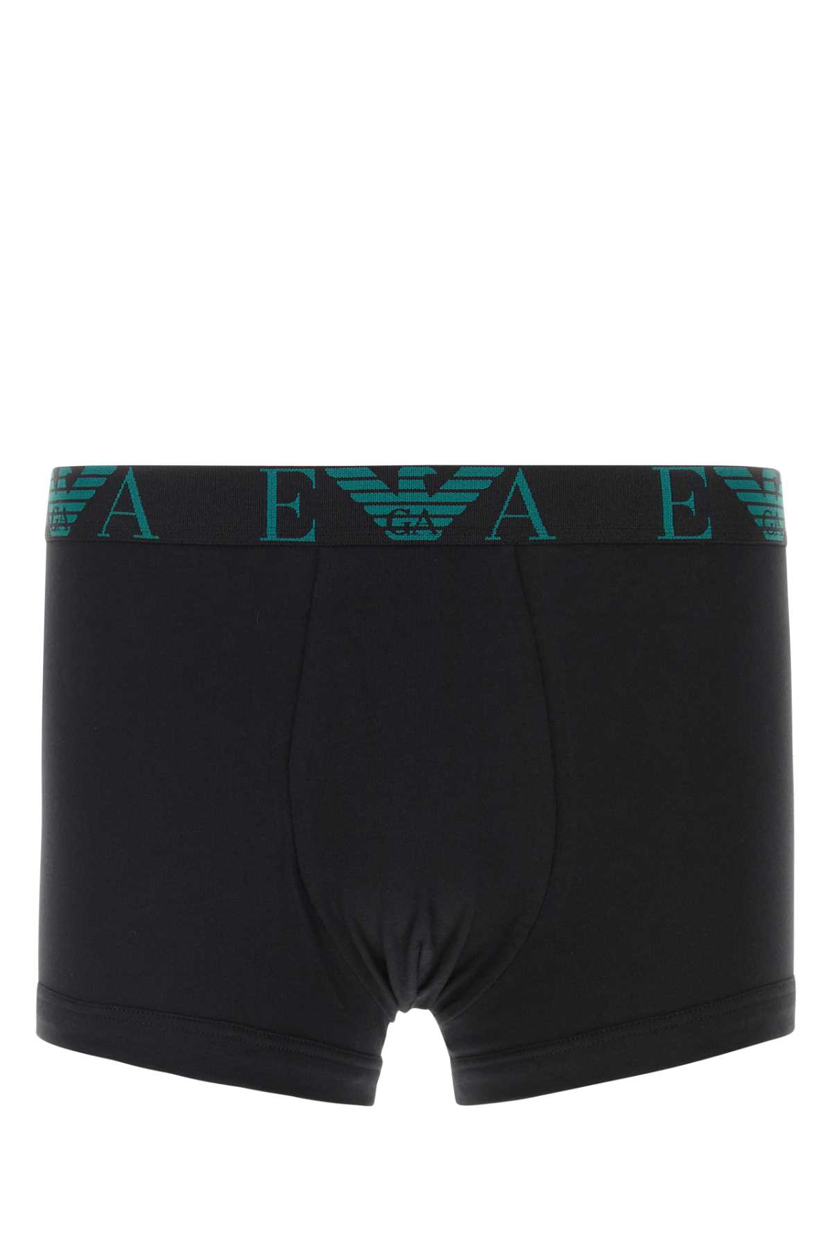 Black Stretch Cotton Boxer Set