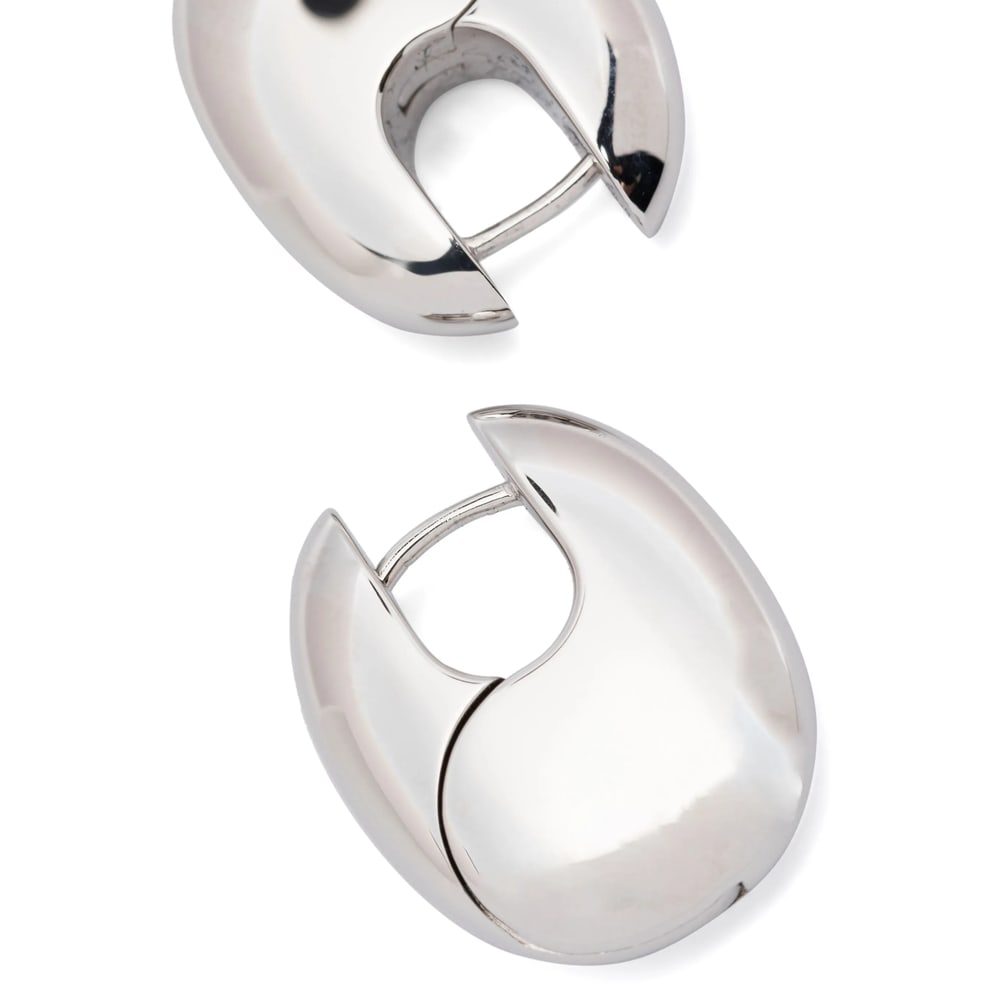 Tom Wood Fabric Earrings In Silver