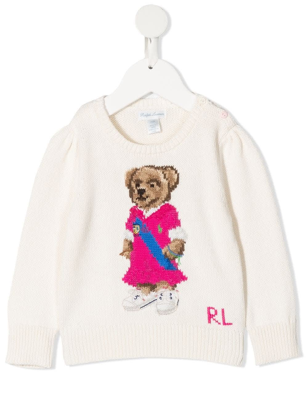 Ralph Lauren Jersey Sweater With Teddy Bear