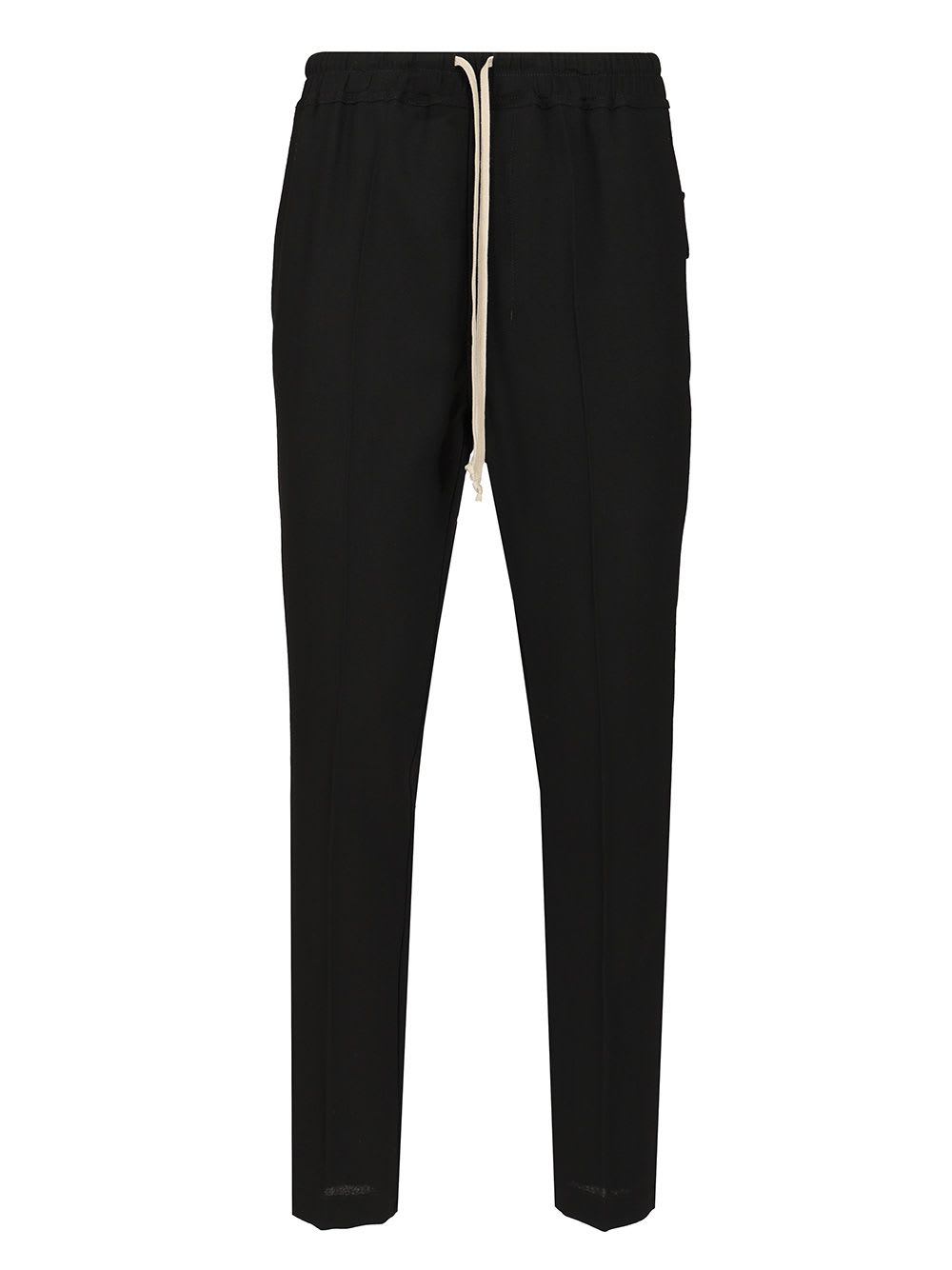 Rick Owens Wool Trousers With Drawstring In Black