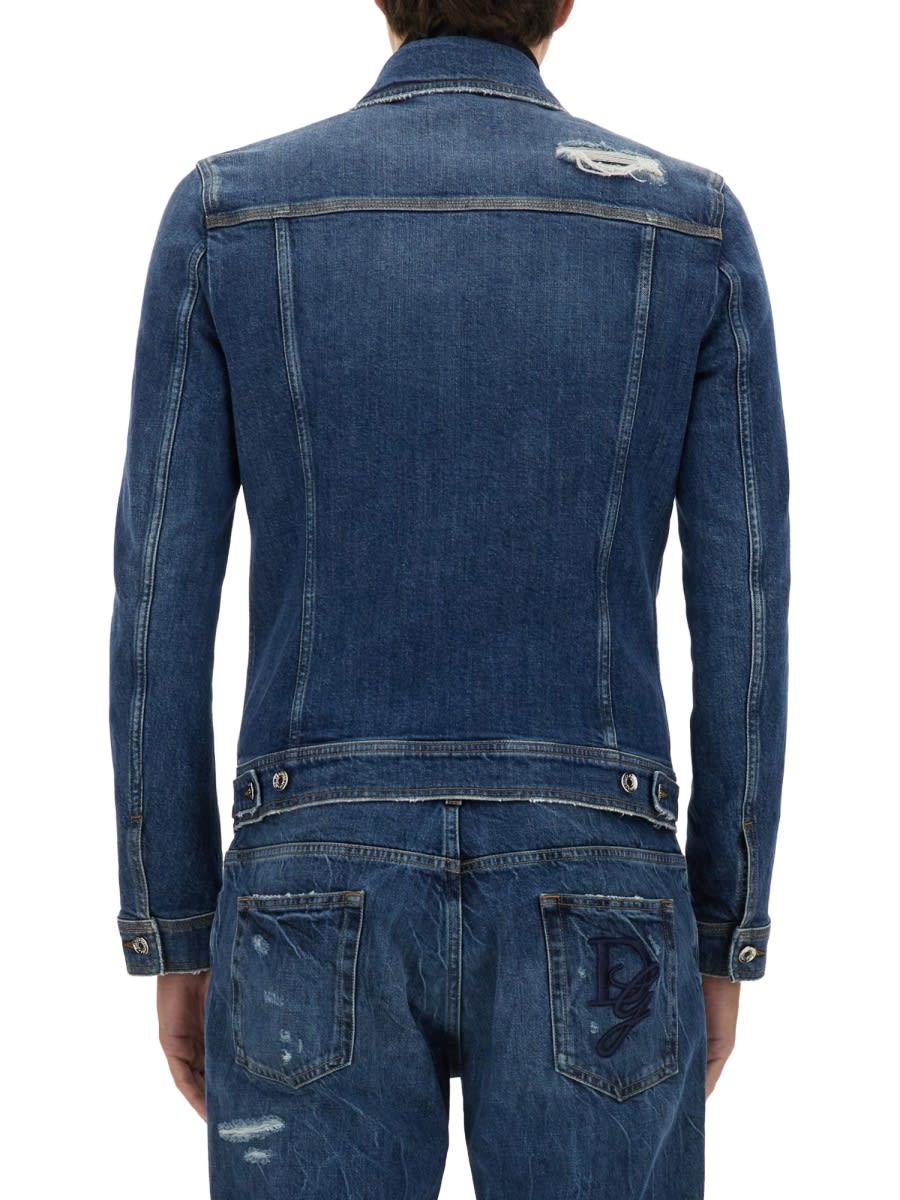 Shop Dolce & Gabbana Strethc Denim Jacket