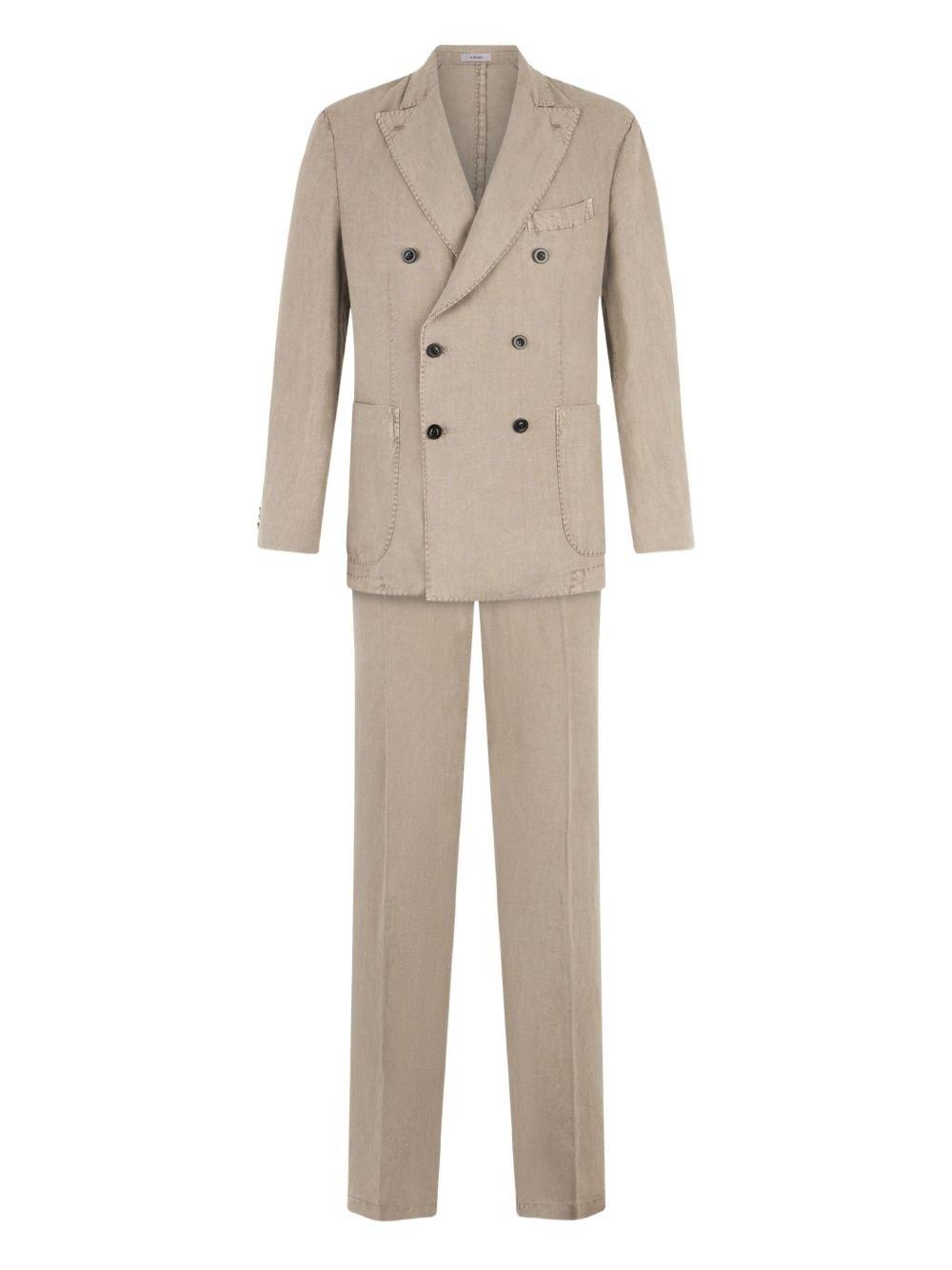 Boglioli Linen Double-breasted Suit