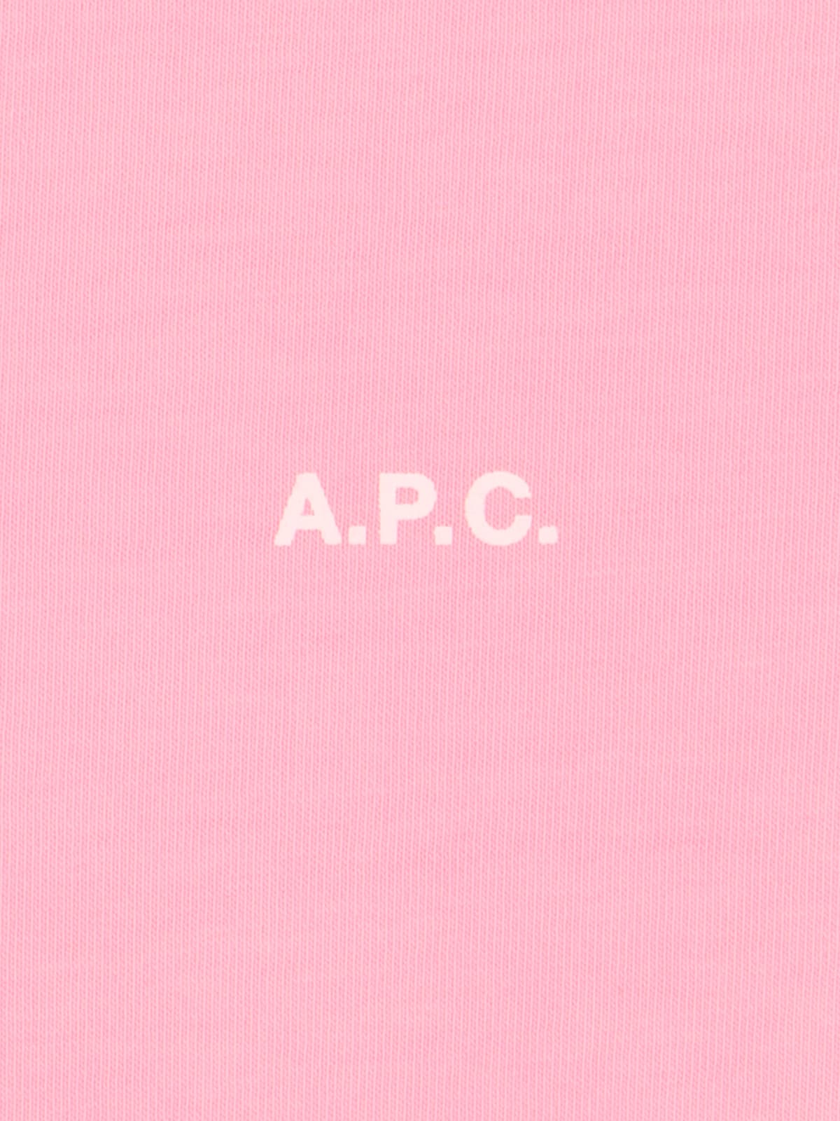 Shop Apc Logo T-shirt In Pink