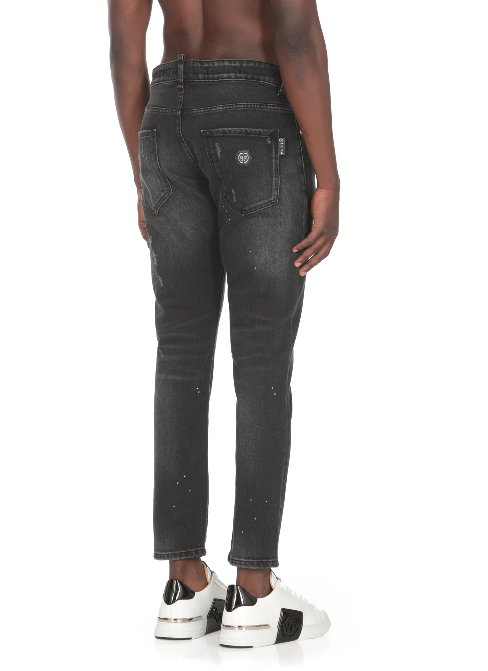 PHILIPP PLEIN COTTON SKINNY JEANS 