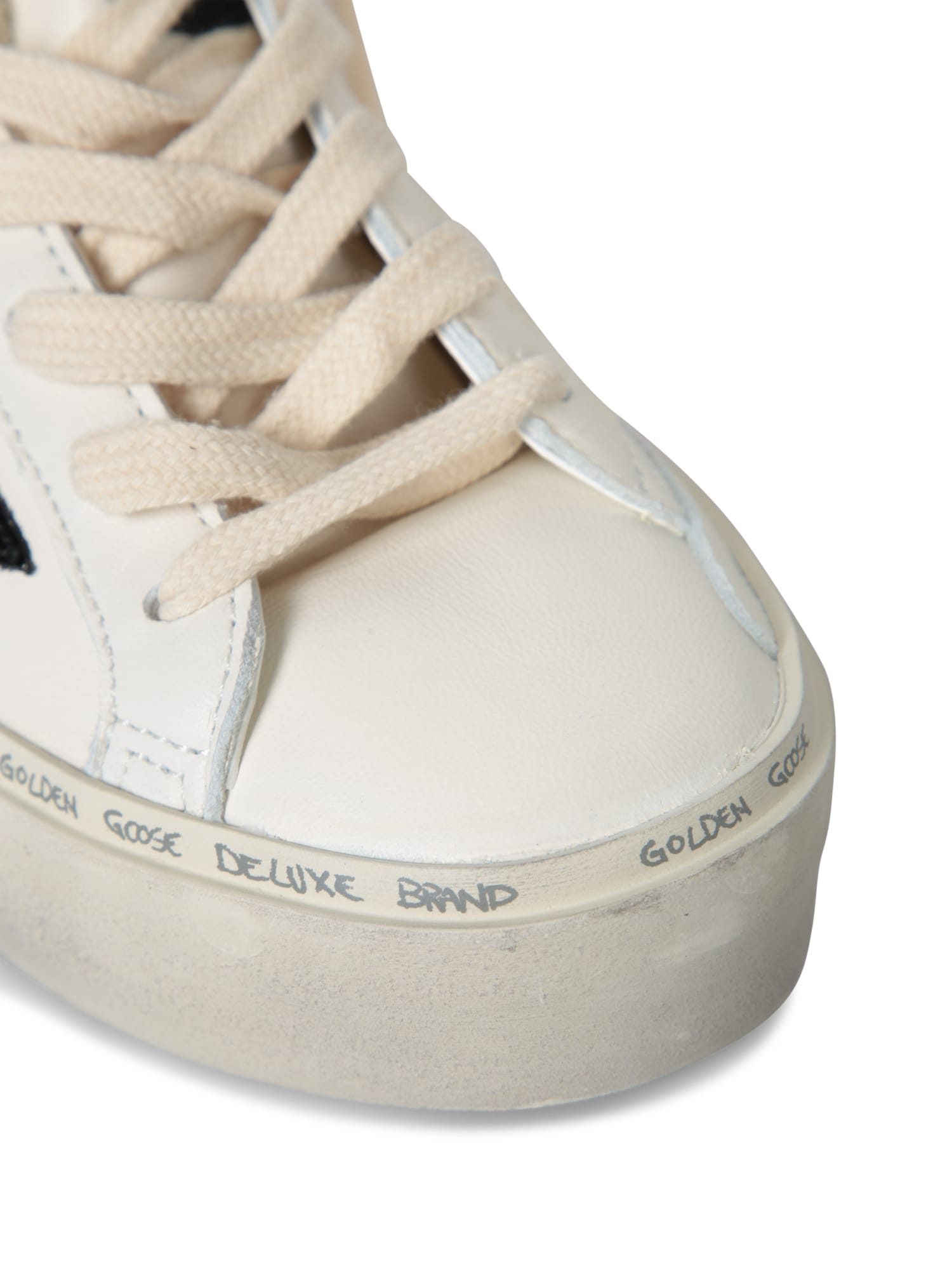 Golden Goose Hi Star Leather Low-top Sneakers In White