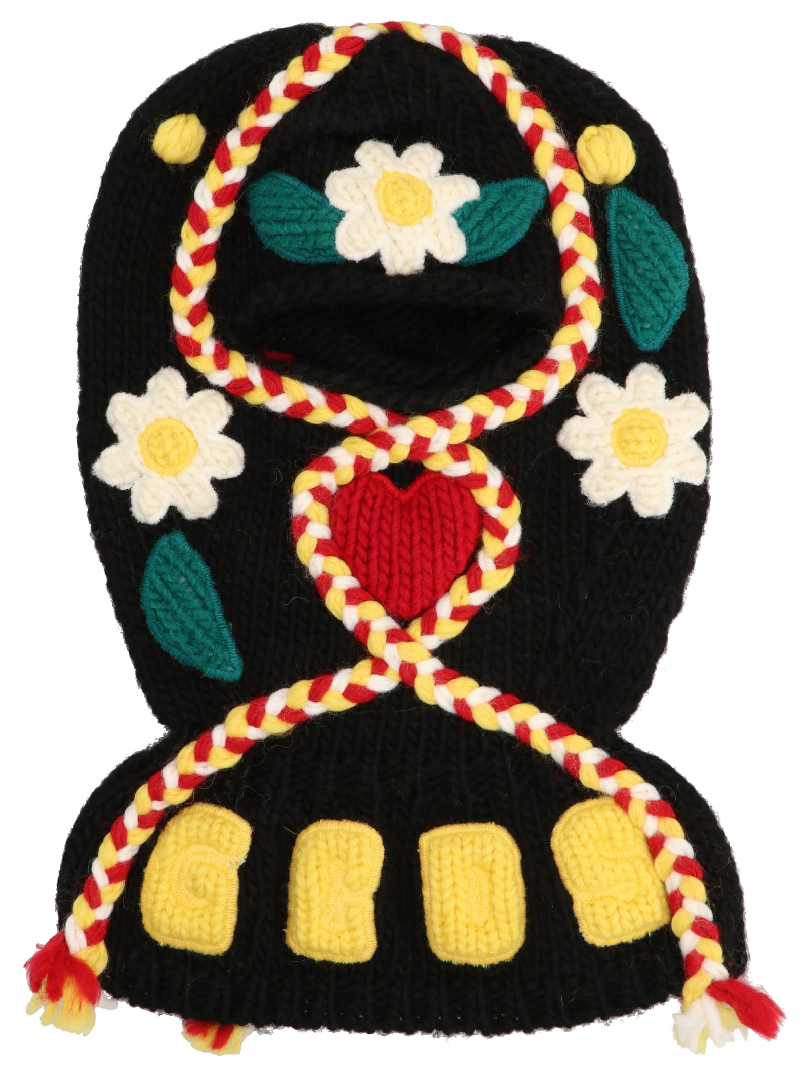 Gcds Knitted-appliqué Balaclava In Multicolor