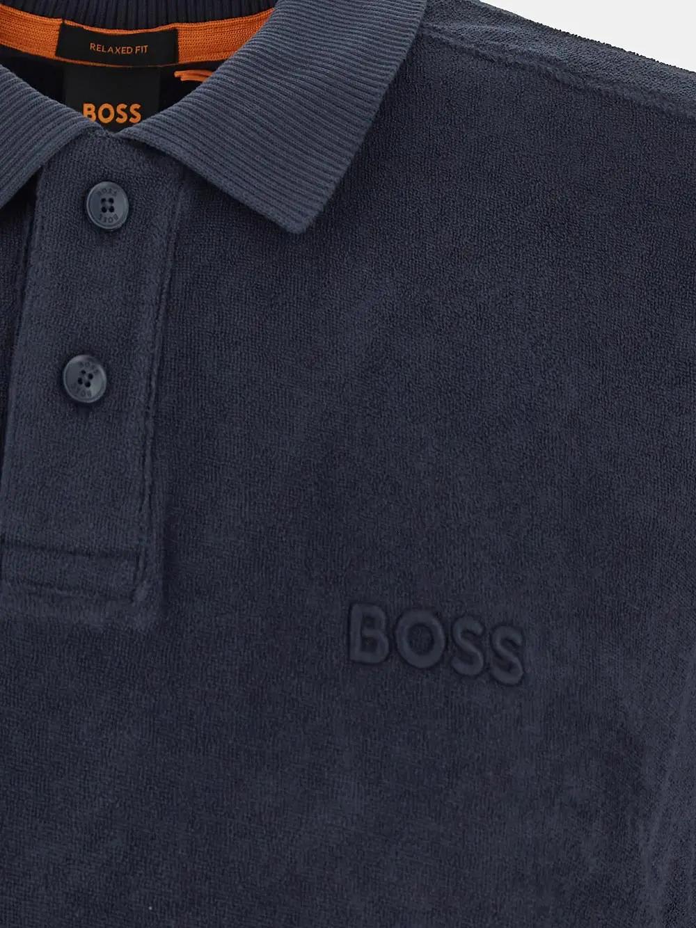 Shop Hugo Boss Logoed Polo In Blue