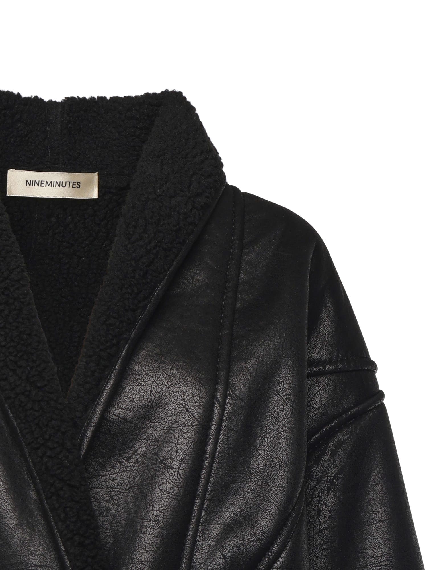Nineminutes The Classic Shearling Faux Shearling In Black