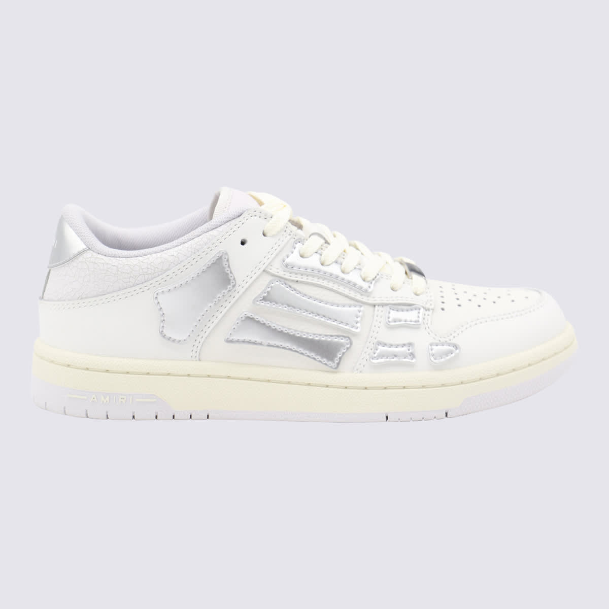 Shop Amiri White Leather Sneakers