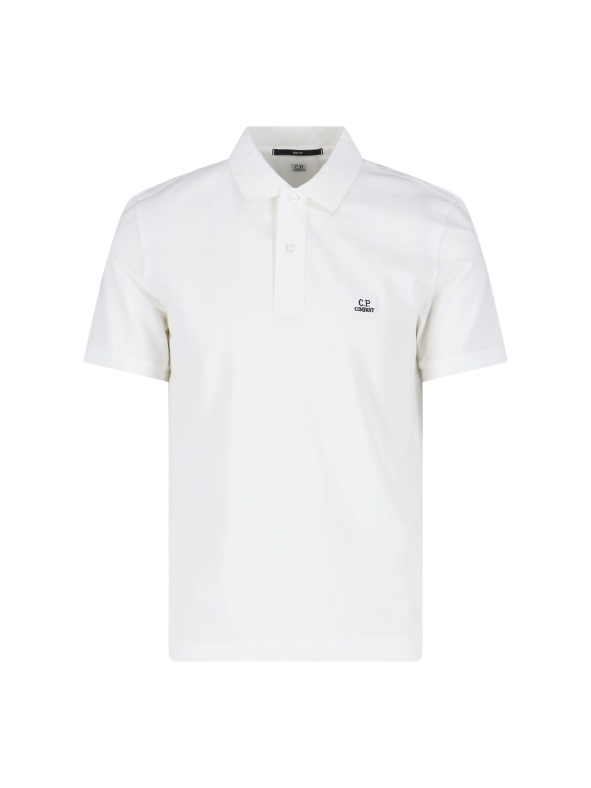 Shop C.p. Company Logo Polo Shirt In White