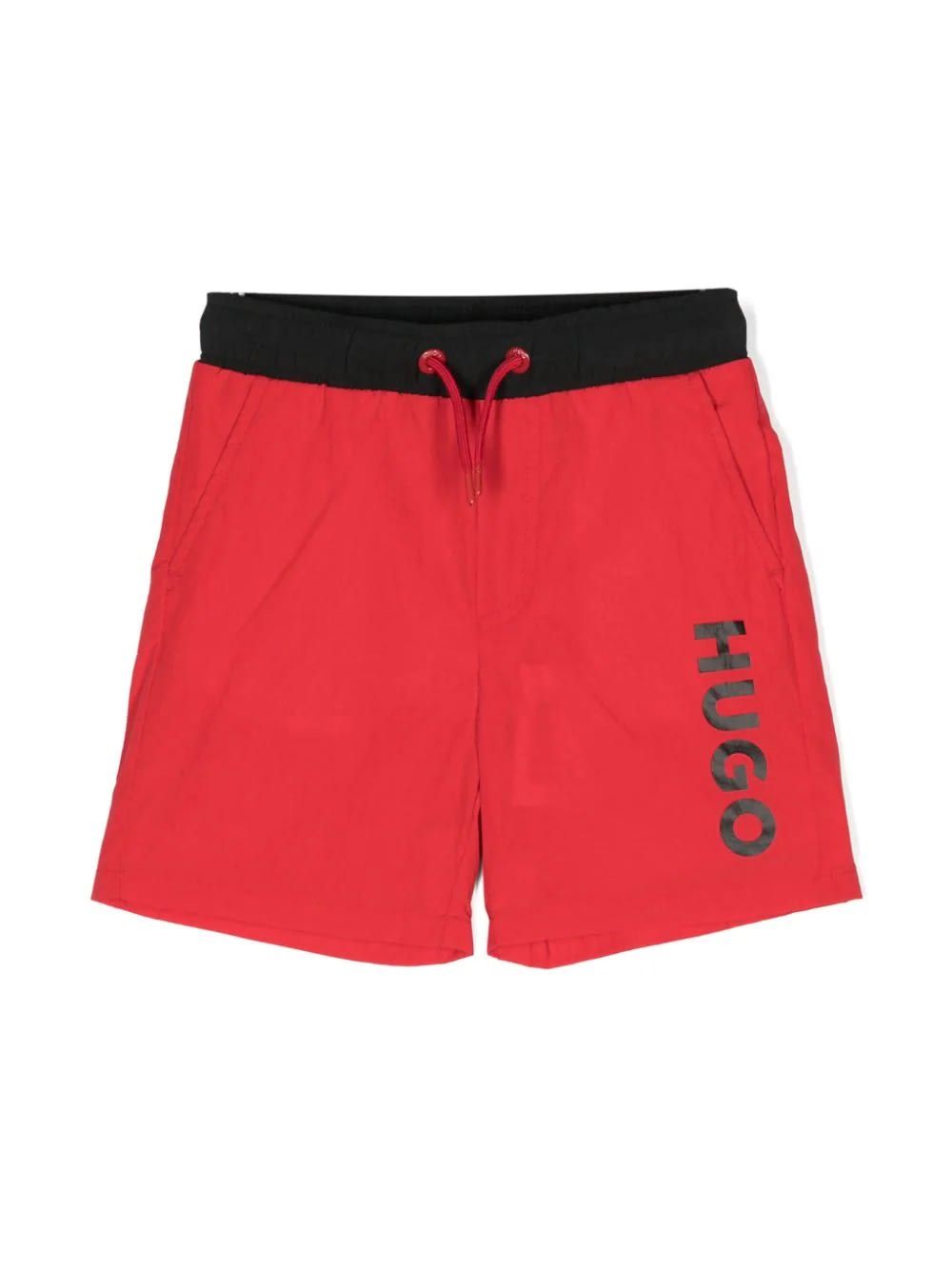 Hugo Boss Kids' Printed Swimsuit In Red