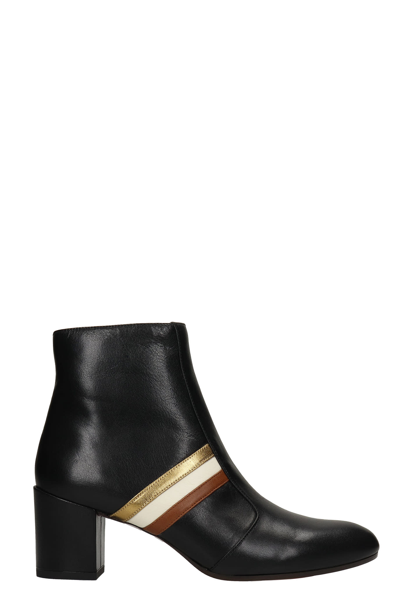 Chie Mihara Nusha High Heels Ankle Boots In Black Leather