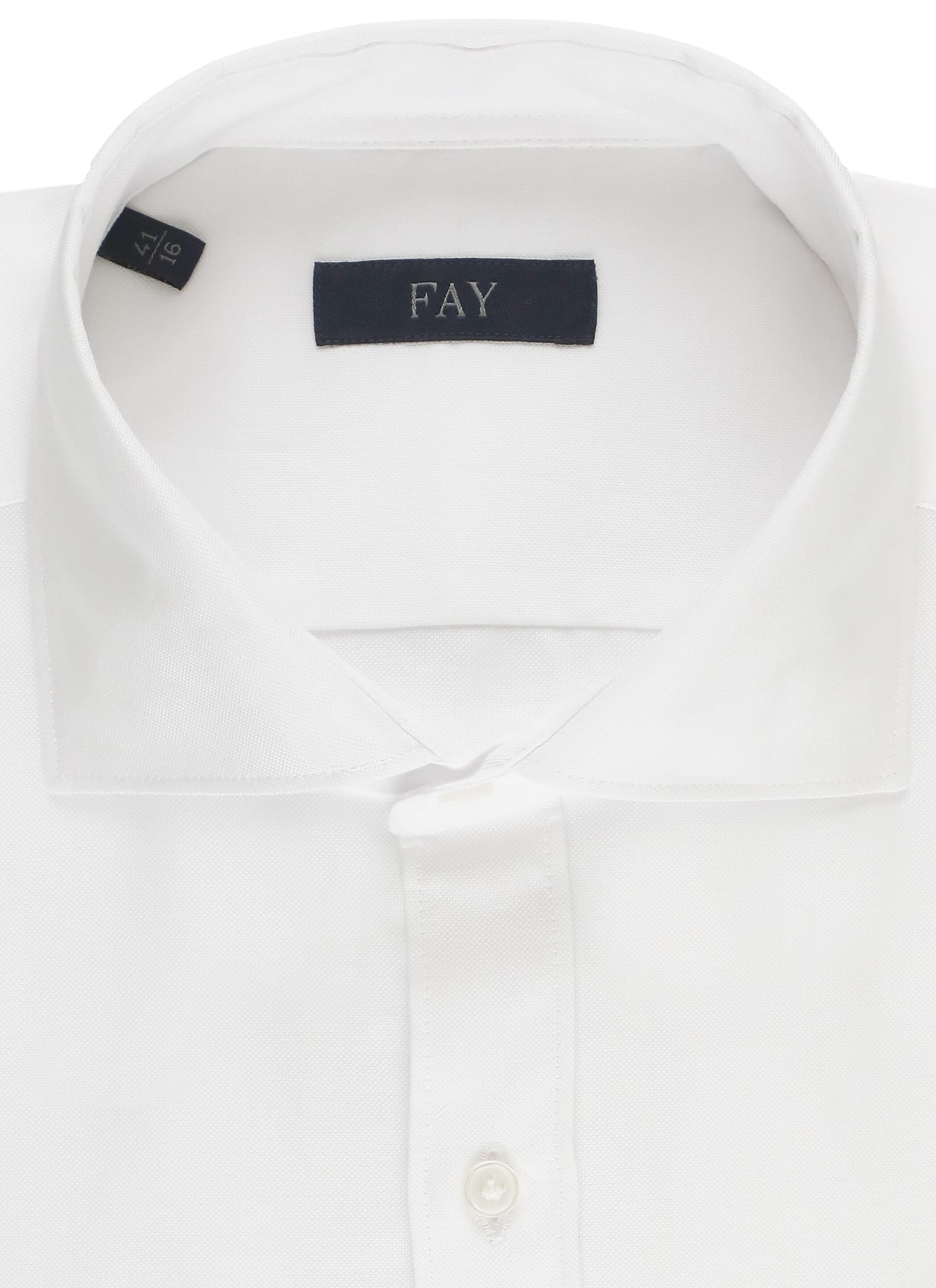Shop Fay Cotton Shirt In White