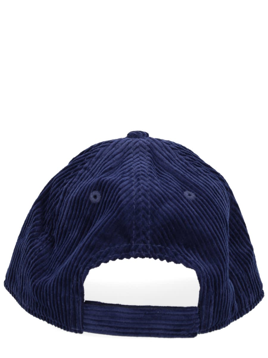 Mc2 Saint Barth Corduroy Baseball Hat In Blue