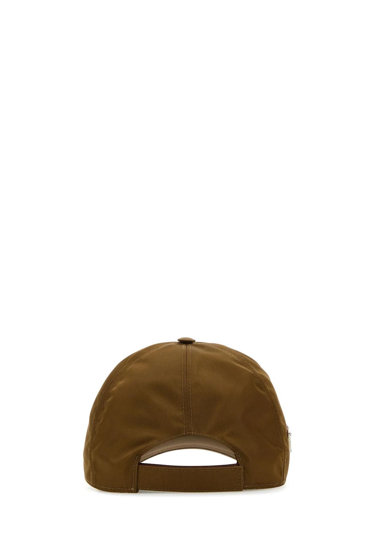 Shop Prada Mud Re-nylon Baseball Cap In Sughero