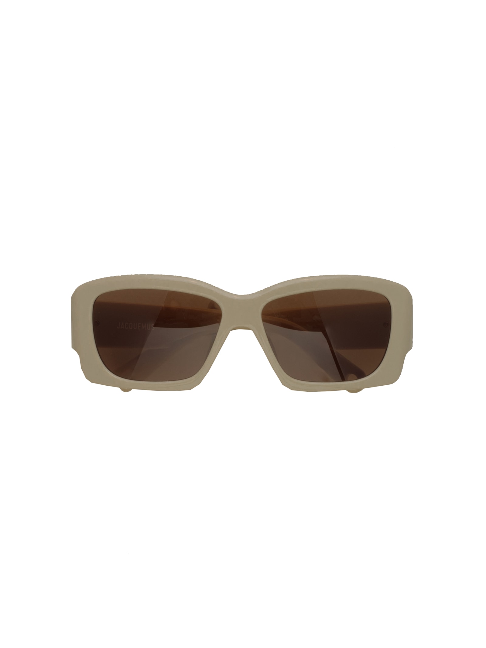 Jacquemus Cruise Style Rectangular Frame Sunglasses In Brown