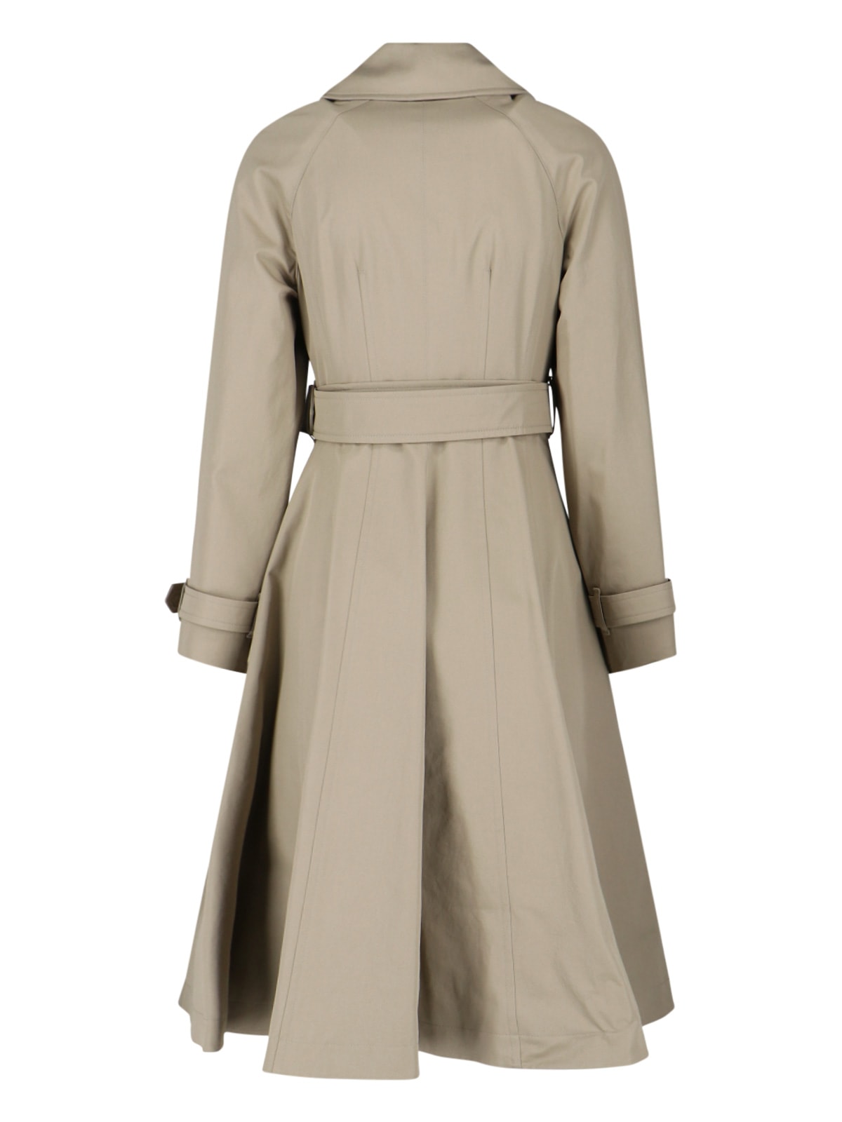 Burberry Cotton Trench Coat Adjustable Waistband In White